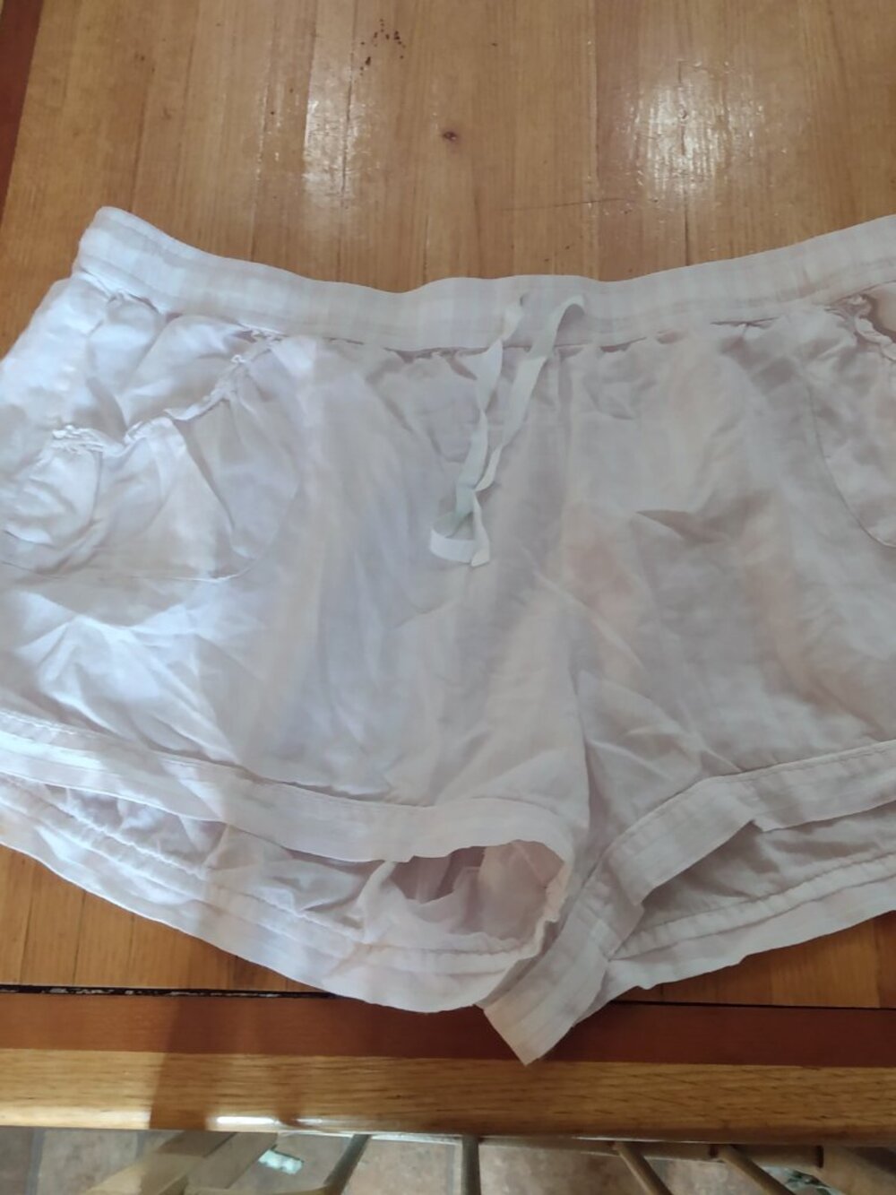 Victorias Secret Pink & White Drawstring PJ Pajama Shorts XL